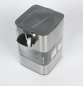 Trash can, 3L, with hydraulic lid and slow-close feature
