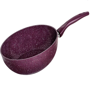Top Chef Wok Frying Pan – Size: 28 cm – Round Burgundy
