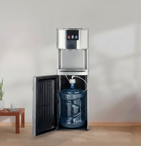 Al Tarek Water Dispenser – Bottom-Load Bottle, Black Stainless Steel  HMT-666S