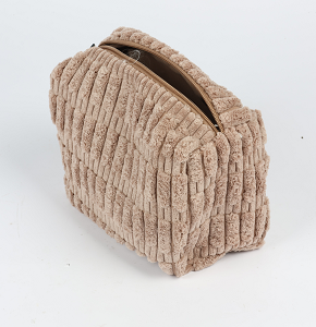 Multi-purpose 27L Laundry Basket with a luxurious design and soft fur material