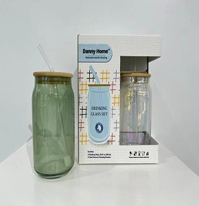 Glass Cup Set Danny Home 4 pieces 6.7 × 13.7 × 7.5 cm

