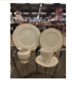 Dinner set, 112 pieces, with rim and border design – MO-009
