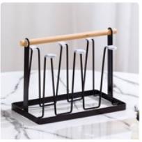 Metal Mug Holder With Wooden Handle 6*1 CH-A1-635