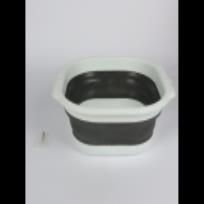 Silicone organizer 8 liters rectangular foldable white*black 34×22×11 cm D4157