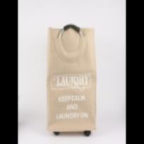 Foldable Fabric Laundry Basket with Wheels Practical Lightweight and Space-Saving for Clothes Organization D4007-2-1