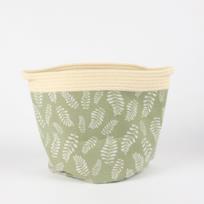 Foldable Fabric Laundry Basket with Leaf Pattern Practical and Space-Saving for Organizing Clothes