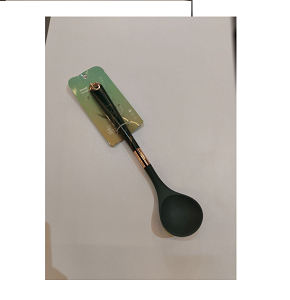 5502164: Olive Silicone Ladle - Heat-resistant and durable.