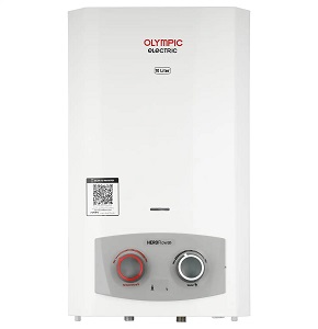 OLYMPIC ELECTRIC GAS WATER HEATER DIGITAL 10 LITER WITH CHIMNEY WHITE 945105580