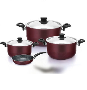 Trueval Cookware Set (16-20-22 cm Pots + 16 cm Frying Pan) 7 pieces 6222013203061