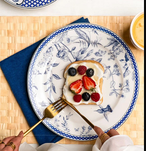 Dinner Set 38 Pieces with Three-Tier Cake Holder Natural Artistic Paintings Model Nature’s Beauty 418-23


