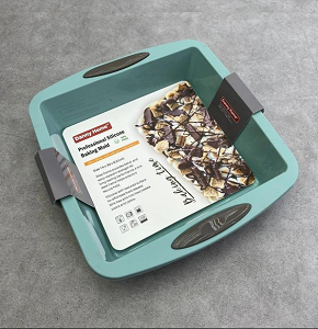 Danny Home silicone cake mold rectangular with two handles DH3400-BLUE

