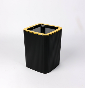 Black square trash bin for paper waste
