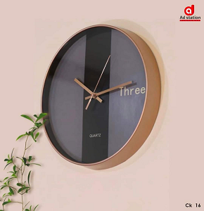 Gold Round Wall Clock with Gold Hands Silent Non-Ticking Battery Operated Quartz Round Clock for Living Room Bedroom Home Office School Decor
