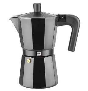  COFFEE MAKER ALUMINIUM 6 CUPS- BLACK COLOR
