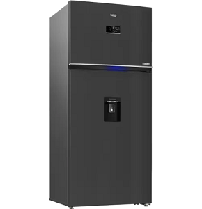 Beko Refrigerator, No-Frost Inverter 626 Liters, Dark Stainless - RDNE650E60ZXR
