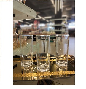 Living Home 6-piece transparent and practical glass mug set 


