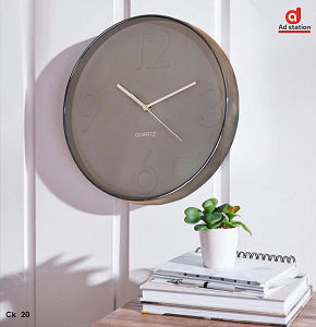 Brown Round Wall Clock with Gold Hands and Brown Background Silent Non Ticking Battery Operated Quartz Round Clock for Living Room Bedroom Home Office School Decor
