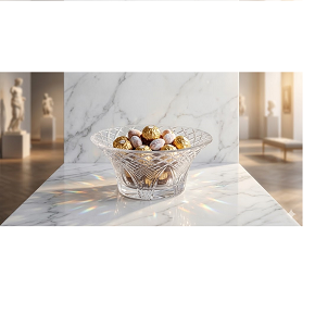 Bohemian Square Crystal Polish Chocolate & Candy Dish – Model No. 27
