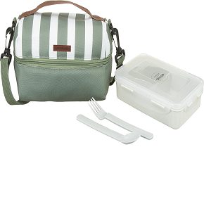 لانش بوكس 2 قطعه وشنطه حفظ لون ابيض / أخضر
8803733273763