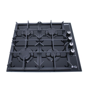 HPT602G - Purity built-in gas hob, 4 burners, 60 cm - cast iron brackets - black