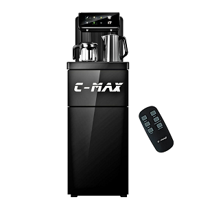 C-MAX Water Dispenser with Tea Maker  Touch Panel  With Remote Control - Bottom Loading Design BLACK AFK-1865-BK