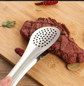 Stainless steel roasting tongs rust-resistant lightweight and comfortable

