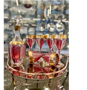 Sherbat Set Gala Luster – Hand-Embellished, 7 Pieces
