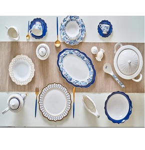 Dining Set 113 Pieces with Various Designs and Colors Model Sky and Seas, Code 19A224
