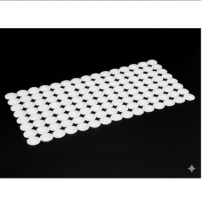 WHITE non-slip bathroom mat, 68 x 36 cm