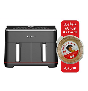 SHARP Air Fryer 1800Wat 8L Digital Stainless KF-DF80RT-EK2
