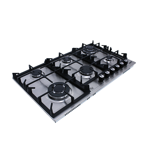 HPT904S - Purity gas stove, 6 burners, 90 cm, cast iron, stainless steel