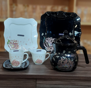 Arcopal 60 Pieces Black Octagon Set (Y21083-1)

