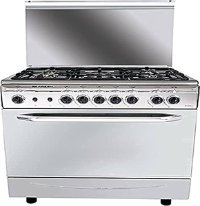 FRESH GAS COOKER 5 BURNERS 80X55 CM WITH FAN STAINLESS ITALIANO80 - 6607