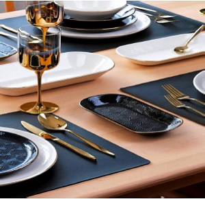 Dinner Set Porcelain 30 Pieces Glory Model Luxury with Embossed Pattern
