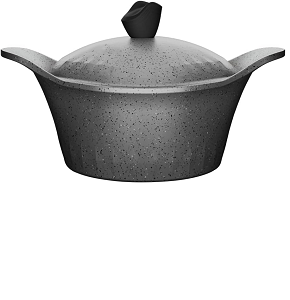 24 cm Die-cast pot, Homie Blast gray.
