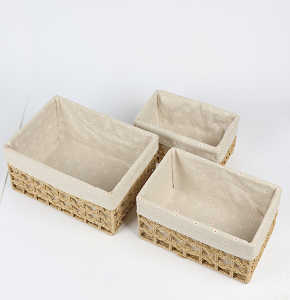 storage box set 3 pieces rectangular  yellow D4113