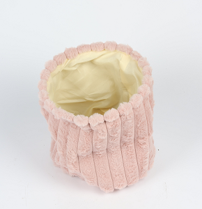 Round Foldable Velvet Laundry Basket Practical Lightweight and Space-Saving for Clothes Organization Dimensions 25×25 cm D4126