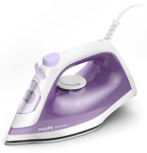 Philips Steam Iron, 1800 Watt, Tank Capacity 250 ml, White - Purple, (With Raya Warranty), DST1020-36