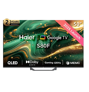  Haier TV  Smart  50-inch 4K UHD   with built-in receiver.  QLED,  H50S80F