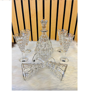 2M Sherbet Set 6 pcs with Prague Gold Filled Pitcher
