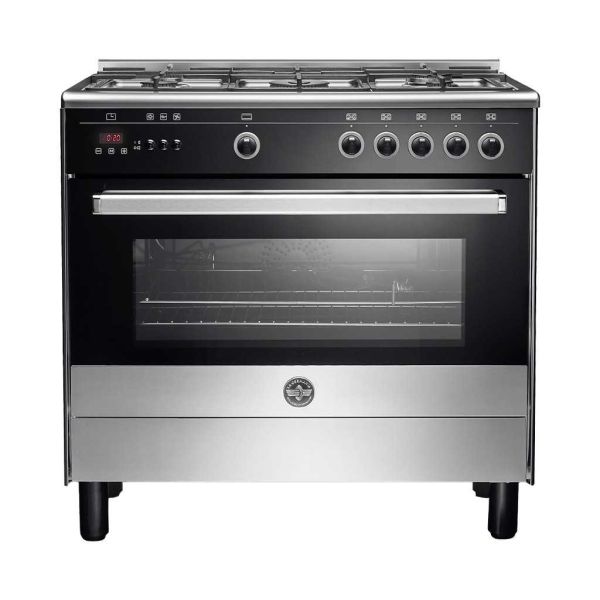 LA GERMANIA Cooker 90 x 60 - 5 Gas Burners Stainless x Black 9L10G4A1X4AWW