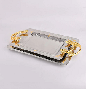 Oxford tray set 2 pcs stainless steel
