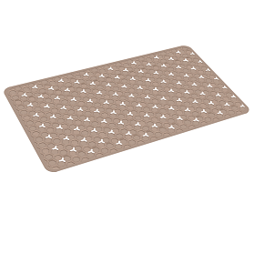 Khaki  non-slip bathroom mat, 67 x 37 cm