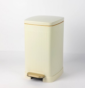 Trash bin 20 liters - beige - hydraulic open
