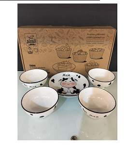 Breakfast Set 5-Piece Cow-Style - SHIN-200F-B\E-C
