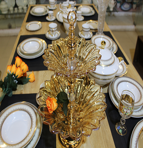 2-Tier Candy Holder with Gold Base  g-3002-52956669