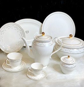 Dinner set 60 Q Dorobina WDJ24 8080 Bone Pearl Mix
