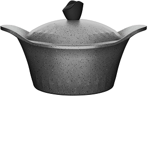 30 cm Die-cast pot, Homie Blast gray.
