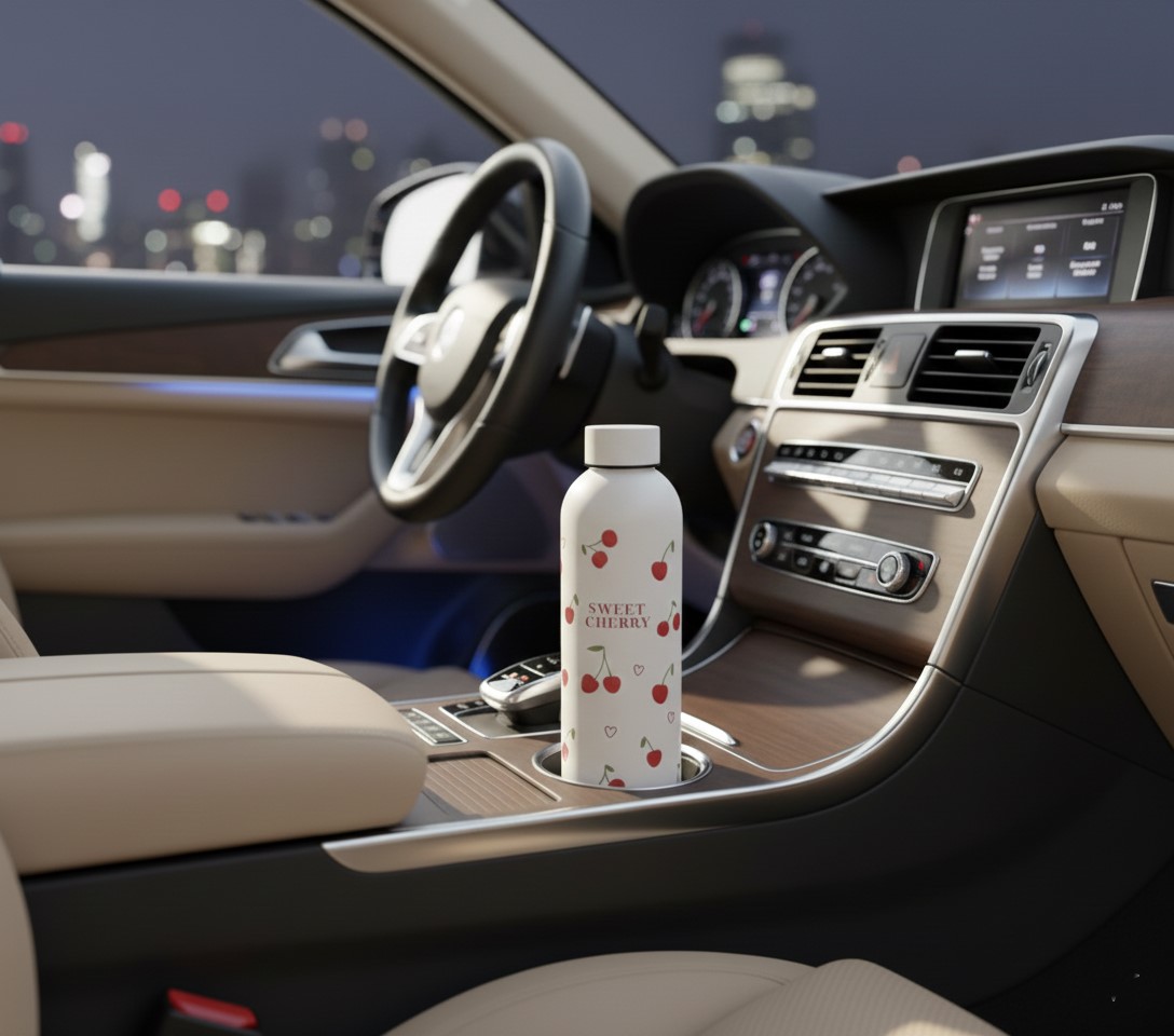 Thermal Thermos  As Bottle-Shaped Beige Craze Design-SHEIN - 20 C