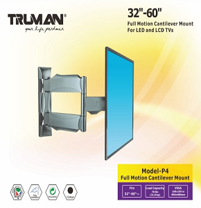 Truman - TV Wall Mount P4 Movable 32-60 inch - Black-P4-Movable 32-60